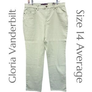 Gloria Vanderbilt - Amanda Slimming Jeans Mint - Straight Leg - Size 14 Average